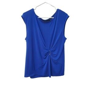 Ivanka Trump Sleeveless Royal Blue Blouse Size Large